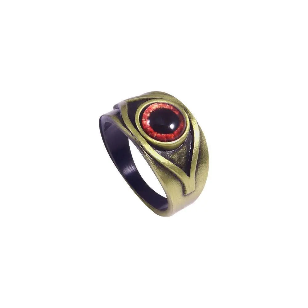 Vintage Crimson Brown Red Eye Ring