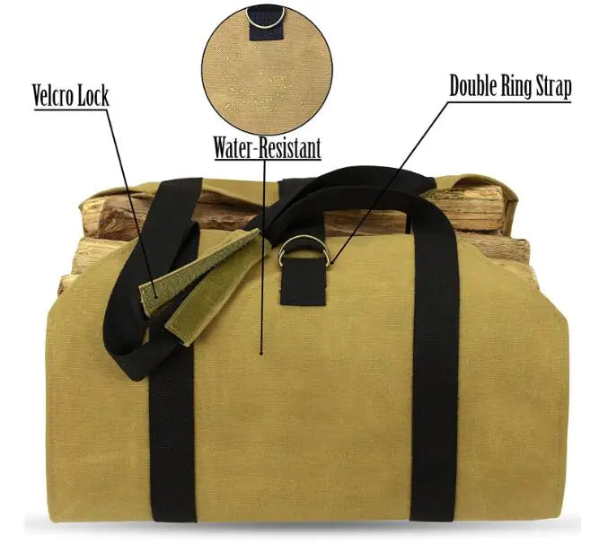 Outdoor Firewood Tote Bag